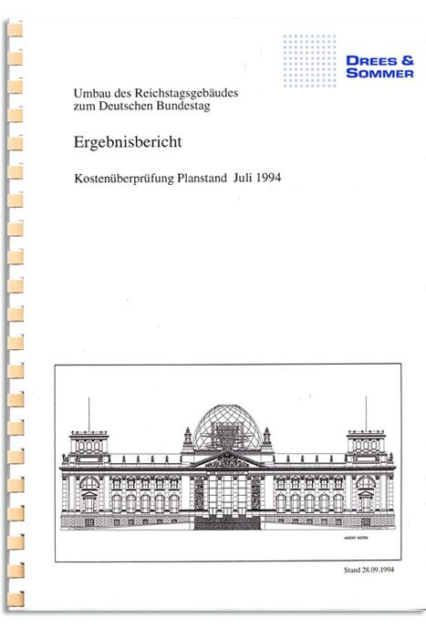 Kostenkontrolle Neubau / Sanierung Reichstag
